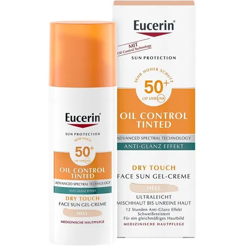 Eucerin Sun Oil Control Tinted Creme Lsf 50+ Hell – Bild 4