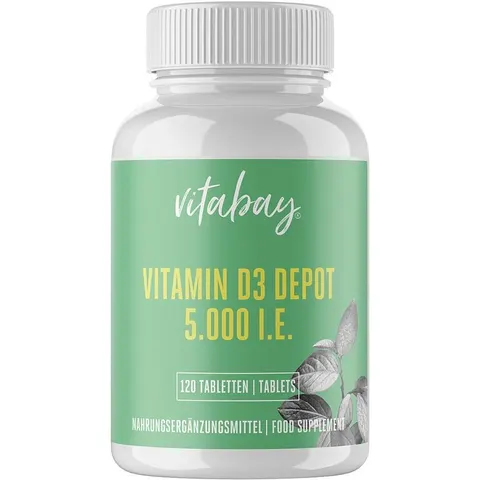 vitabay Vitamin D3 Depot 5000 I.E. 120 St Tabletten – Bild 2