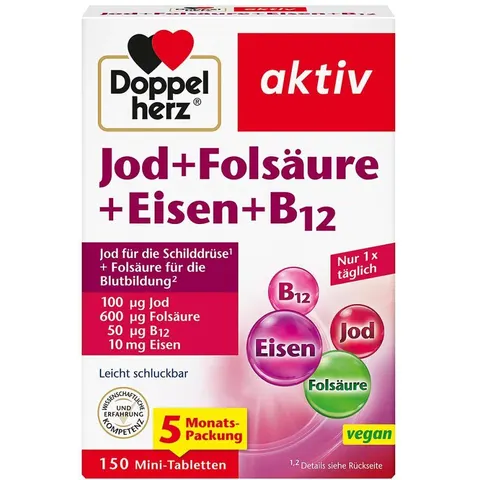 Doppelherz Jod+folsäure+eisen+b12 Tabletten – Bild 2