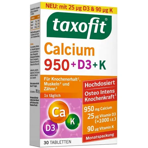 Taxofit Calcium 950+D3+K Tabletten – Bild 3