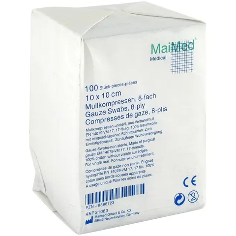 Mullkompressen 10x10 cm unsteril 8fach – Bild 2