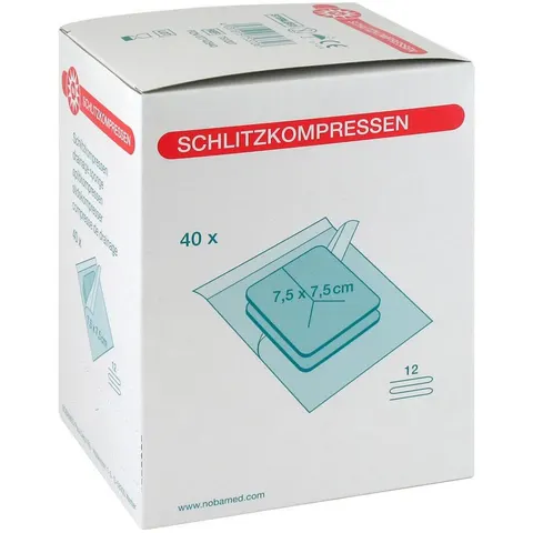 Schlitzkompressen 7,5x7,5cm 12fach steril – Bild 3