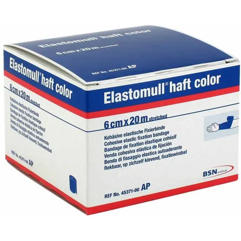 Elastomull haft color 20mx6cm blau Fixierbinde – Bild 2
