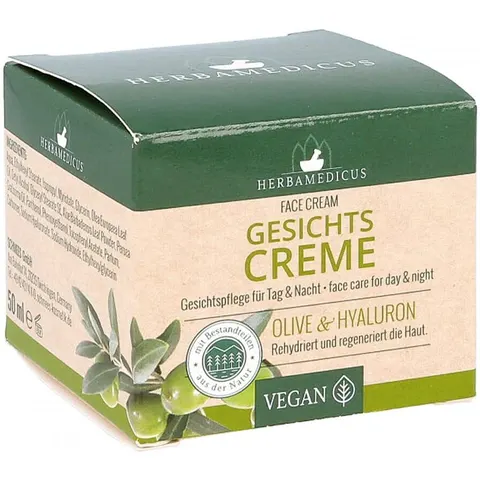 Herbamedicus Gesichtscreme Olive & Hyaluron – Bild 2