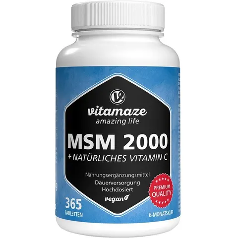 vitamaze MSM 2000 + VITAMIN C 365 St Tabletten – Bild 3