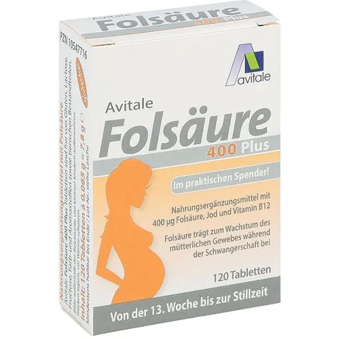 Avitale Folsäure 400 Plus 120 St Tabletten – Bild 2