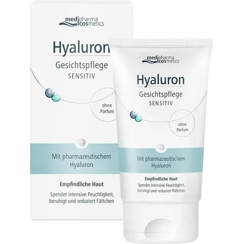 Medipharma Cosmetics Hyaluron Gesichtspflege sensitive Creme – Bild 4