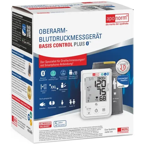 Aponorm Oberarm-Blutdruckmessgerät Basis Control PLUS BT – Bild 2