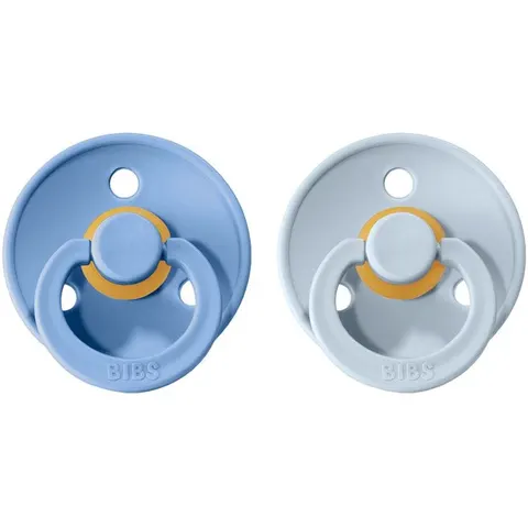 BIBS Colour Pacifier 2 Pack - Sky Blue/Baby Blue – image 2