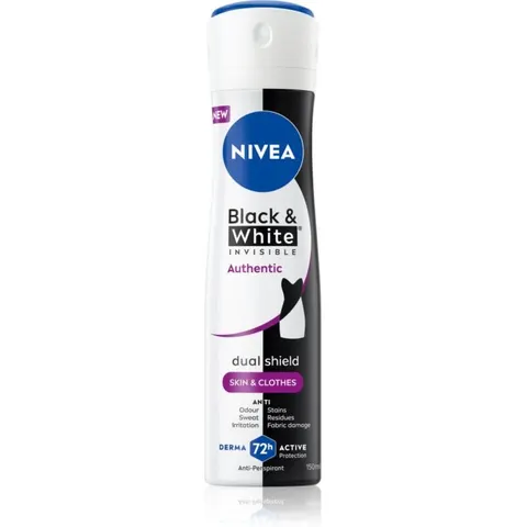 NIVEA Black & White Authentic antiperspirant spray 72h 150 ml – image 2