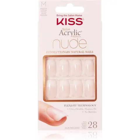 Kiss Nude Nails Cashmere false nails medium 28 pc – image 2