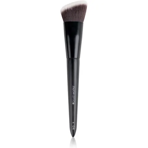Brushworks No. 9 Angled Flat Top Foundation Buffing Brush Black – image 3