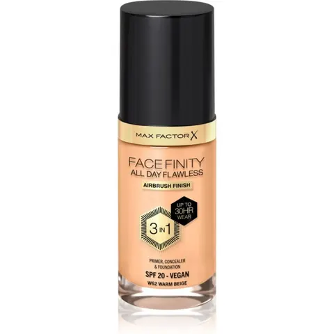 Max Factor Facefinity 3 in 1 Primer Concealer & Foundation W62 Warm – image 3