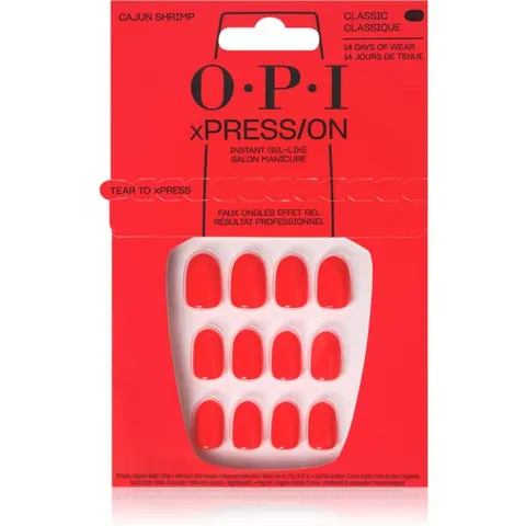 OPI xPRESS/ON false nails Cajun Shrimp 30 pc – Red – image 2