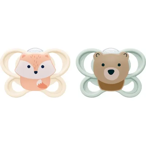 NUK Perfect Match Air 0-2 m dummy Fox/Bear 2 pc – image 2