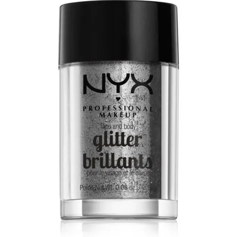 NYX PROFESSIONAL MAKEUP Face & Body Glitter Silver – image 3
