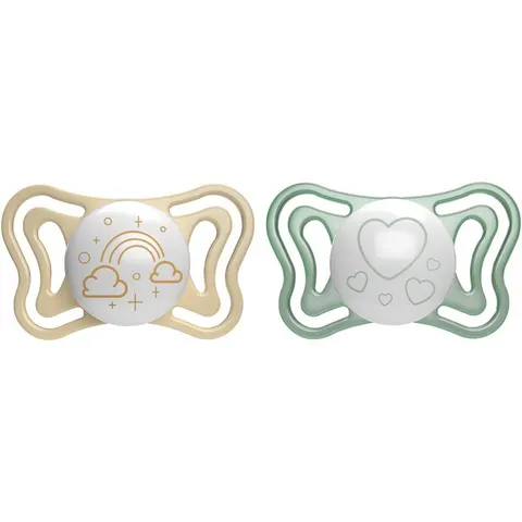Chicco Physio Light Physio Forma Night dummy 2-6 m Gold/Green 2 pc – image 2