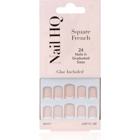 Nail HQ Square French false nails 24 pc – image 2