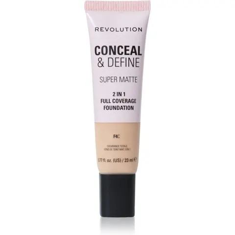 Revolution Conceal & Define mattifying foundation shade F4C 23 ml – image 2