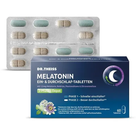 DR.THEISS MELATONIN EIN- & DURCHSCHLAFTABLETTEN 60 St Tabletten – Bild 2