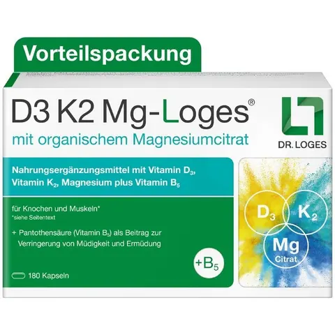 D3 K2 Mg-Loges 180 St Kapseln – Bild 2
