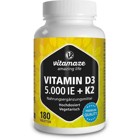 vitamaze VITAMIN D3 5000 I.E. K2 180 St Tabletten – Bild 2