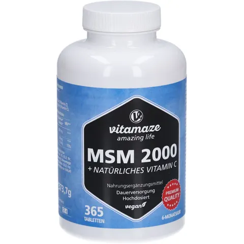 vitamaze MSM 2000 + VITAMIN C 365 St Tabletten – Bild 2