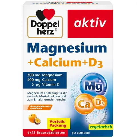 Doppelherz Magnesium+calcium+d3 Brausetabletten – Bild 3