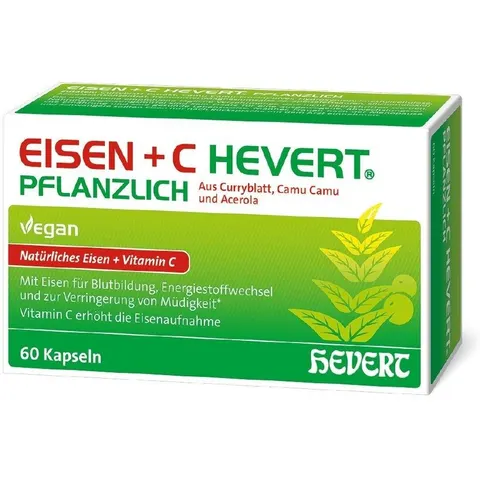 Eisen+C Hevert Pflanzlich Kapseln – Bild 2