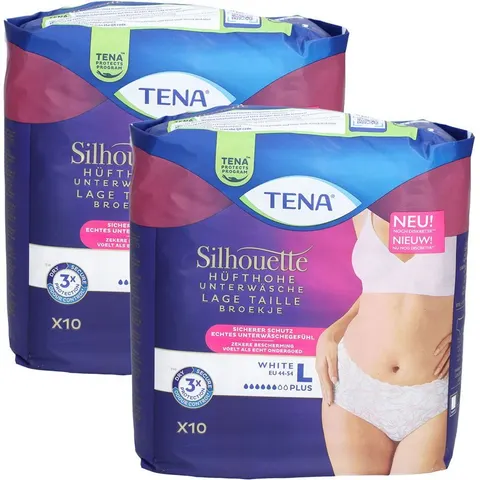 TENA Silhouette PLUS WHITE L 2X10 St – Bild 2