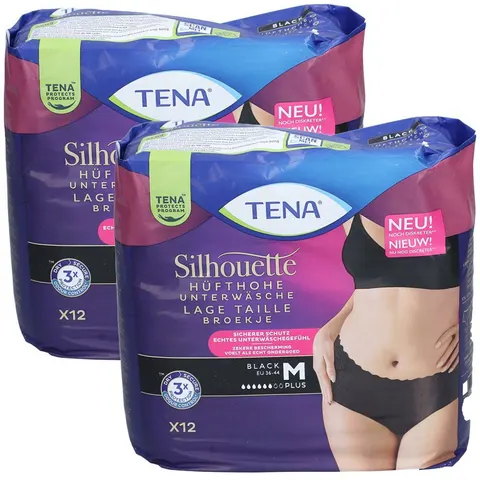 TENA Silhouette PLUS BLACK M 2X12 St – Bild 2