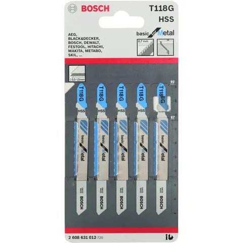 Bosch Stichsägeblatt T 118 G Basic for Metal, 5er-Pack – Bild 2