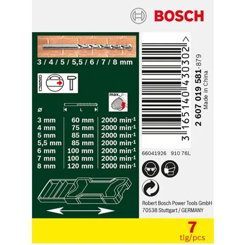 Bosch Mini-X-Line Steinbohrer-Set, 7-teilig – Bild 3