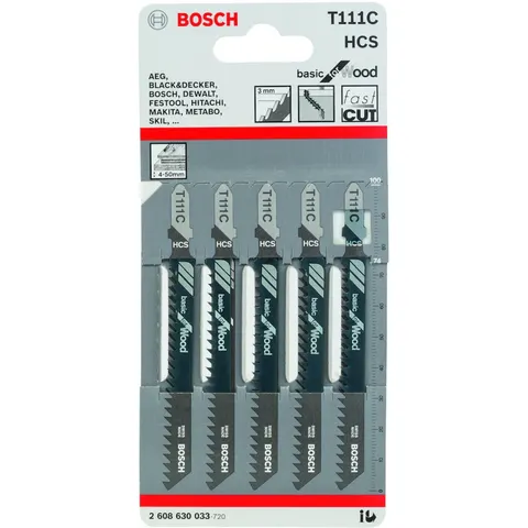 Bosch Stichsägeblatt T 111 C Basic for Wood, 5er-Pack – Bild 2