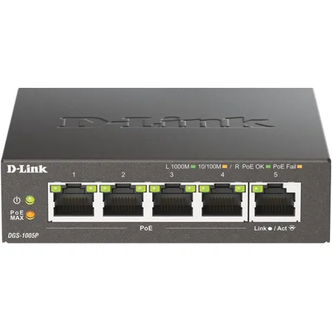 Switch D-Link DGS-1005P 5 GE PoE retail – Bild 4