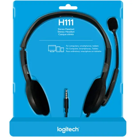 Logitech H111 Stereo Headset – Schwarz – Bild 4