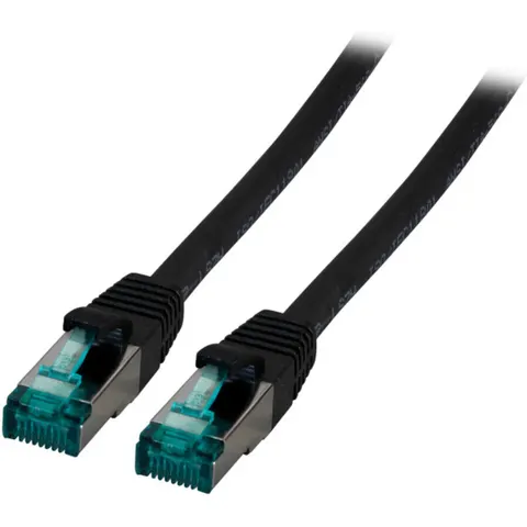RJ45 Patchkabel Cat.6A S/FTP LSZH, schwarz 2m – Bild 2