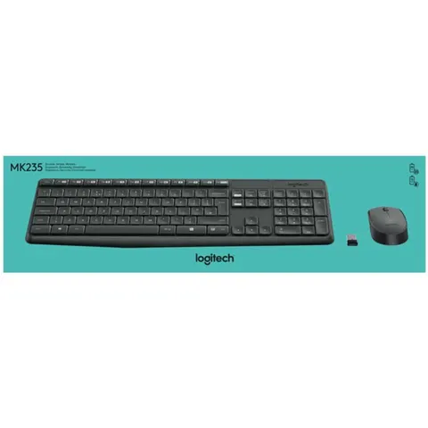 Logitech Wireless Keyboard+Mouse MK235 black retail – Bild 5