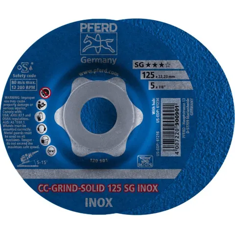 Pferd Schleifscheibe CC-Grind Solid INOX 125mm (64186125) – Bild 2