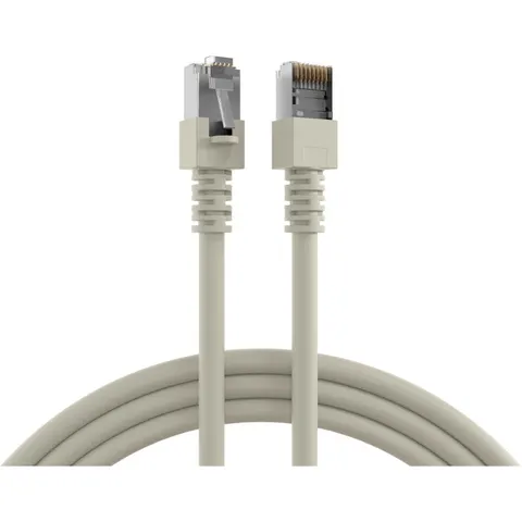 RJ45 Patchkabel Cat.5e SF/UTP PVC, CCA grau 1m – Bild 2