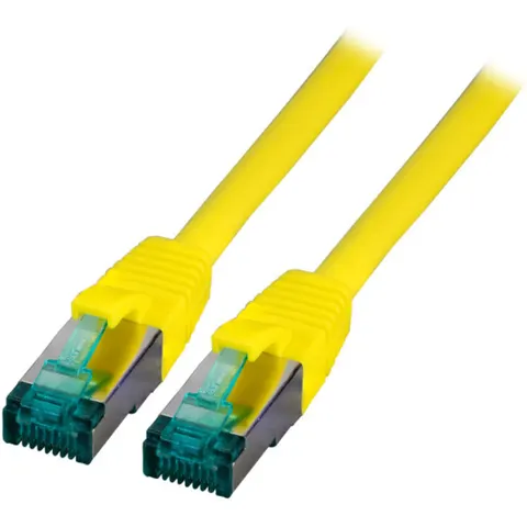 RJ45 Patchkabel Cat.6A S/FTP LSZH, gelb 1m – Bild 2