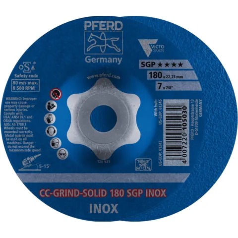 Pferd Schleifscheibe CC-Grind Solid SGP INOX 180mm (64189180) – Bild 2