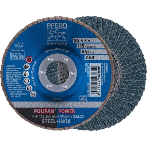 Pferd Fächerschleifscheibe Z 60SG gerade 115mm K60 (67686115) – Bild 2