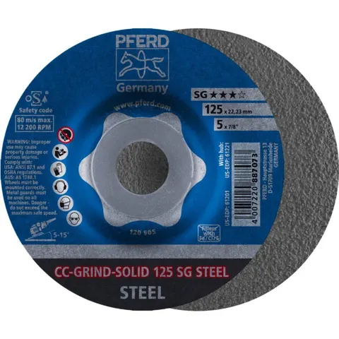Pferd Schleifscheibe CC-Grind Solid Steel 125mm (64185125) – Bild 2