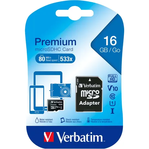 Verbatim microSDHC-Card 16GB Class 10 44082) – Bild 2