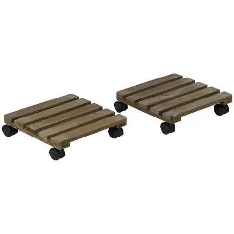2 Pack Plant Stand with Wheels, Flowerpot Holder – image 2