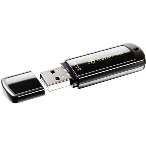 TRANSCEND 64GB USB Stick JETFLASH 350 – Schwarz – Bild 2