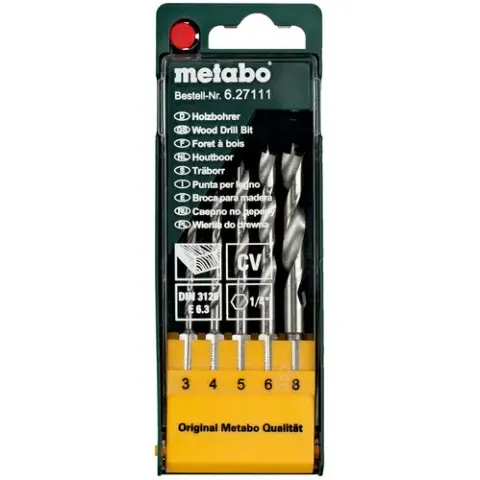 Metabo Holzbohrer-Kassette, 5-tlg. E 6,3 – Bild 2