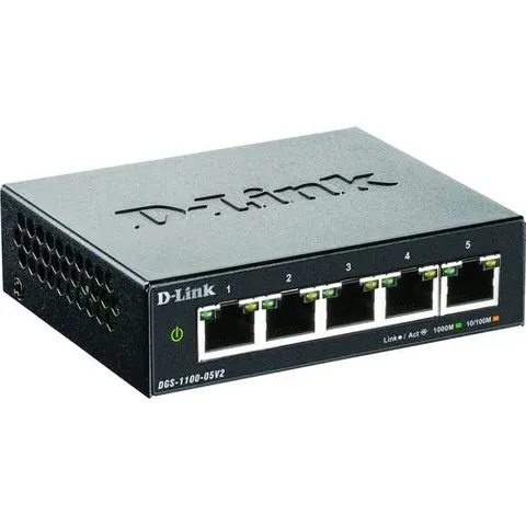 Switch D-Link DGS-1100-05V2/E 5 GE retail – Schwarz – Bild 2