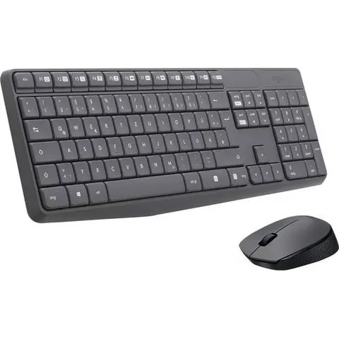 Logitech Wireless Keyboard+Mouse MK235 black retail – Bild 2